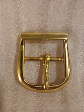 New Solid Brass D Shaped Center Bar Belt Buckle s 1.25"