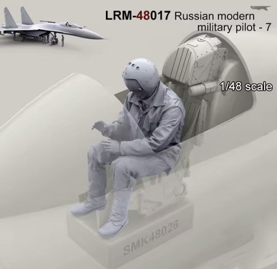 Resin Figuren Modellserie Pilot modernes Flugzeug im Maßstab 1:48 unbemalt