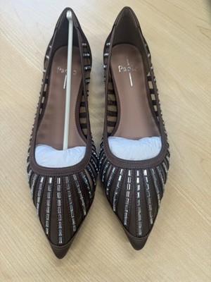 Linea Paolo Women's Shoes Brown Sequin Flats Size 9