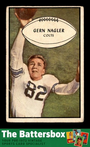 Gern Nagler #54 1953 Bowman card