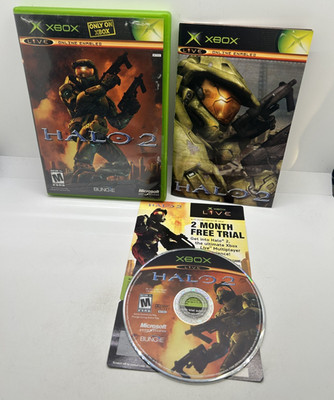 Halo 2 Xbox Original Game CIB 2004 1st Print Complete with Manual Ad + Xbox Live