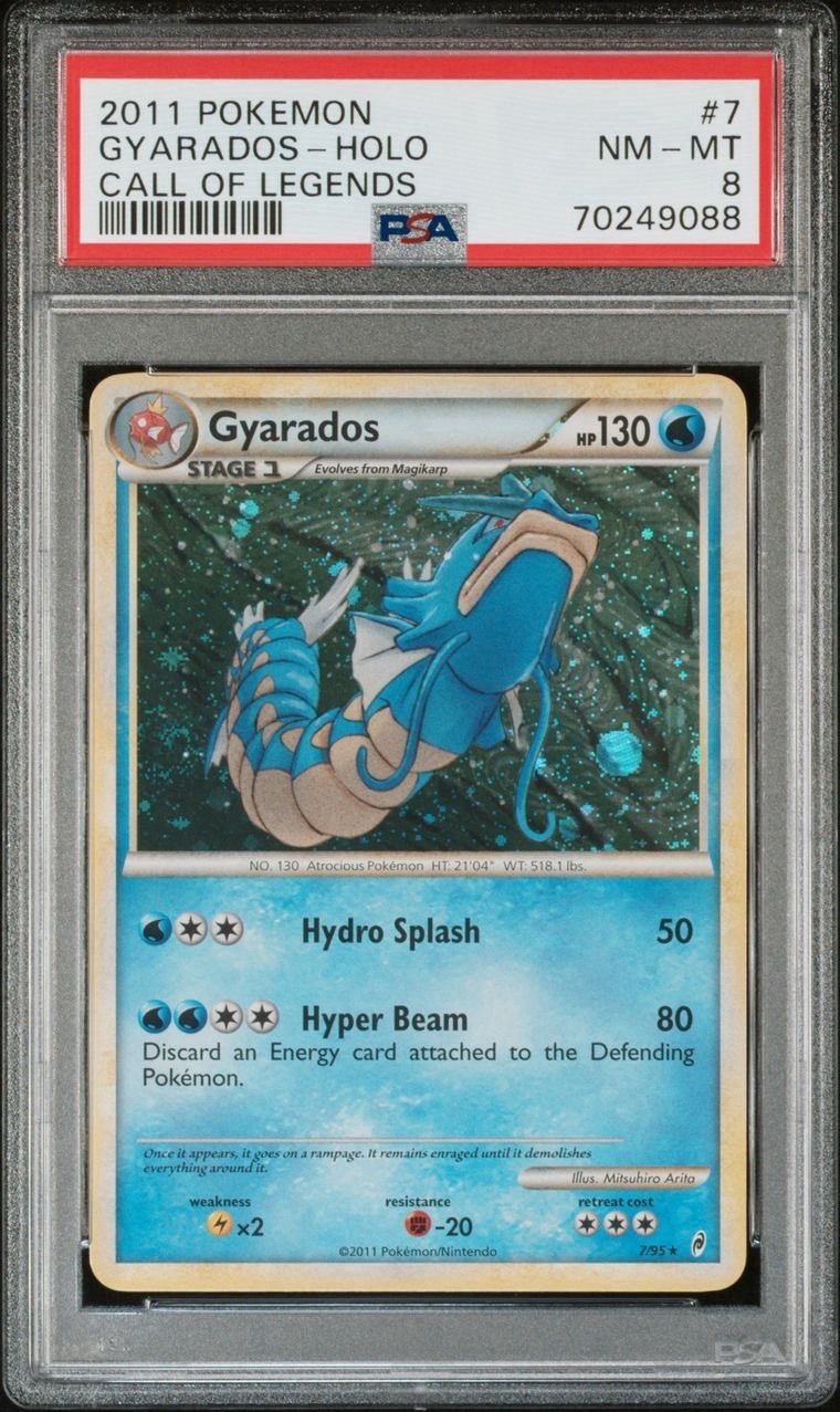 2011 Pokemon Call of Legends # 7 Gyarados Holo PSA 8 Card NM-MT Trusted Seller!