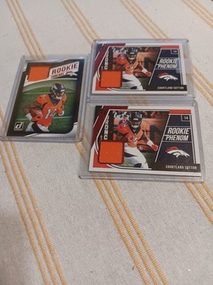Cortland Sutton 20q8 Donruss Two Rookie Phenom And Rookie Threads