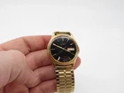 Seiko Watch Men Gold Tone Day Date 7N43-8A39 Tested Working