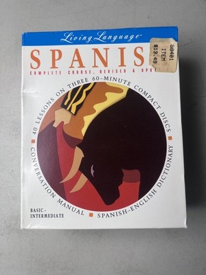 Living Language Spanish Complete Course 3 Audio CDs & Books Basic Intermediate