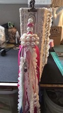 Handmade Junk Journaling Tassel ribbon pearls  beads Tassel only, no journal