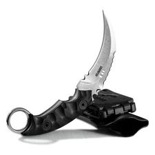 Dispatch 3.7"Tactical Fixed Blade Knife 5Cr15Mov Steel, Full Tang w/ Finger Ring