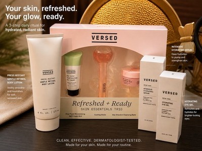 VERSED 5-Piece Skincare Collection Serum Eye Gel Retinol Lotion New