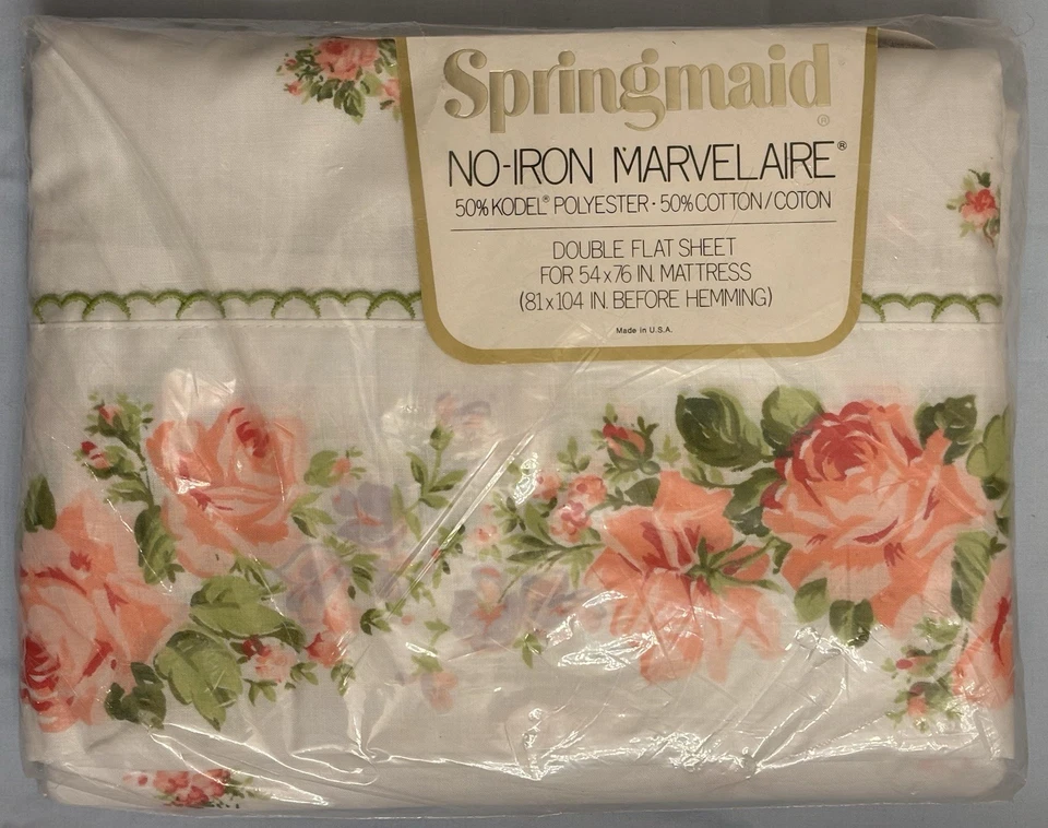 Springmaid Marvelaire Prelude Double Flat & Fitted Sheets w/2 Stnd Pillowcases - Image 2 of 4