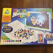 Magnetic Mosaics Kids The Orb Factory Mosaics By Numbers Board 600 Foam Blocks