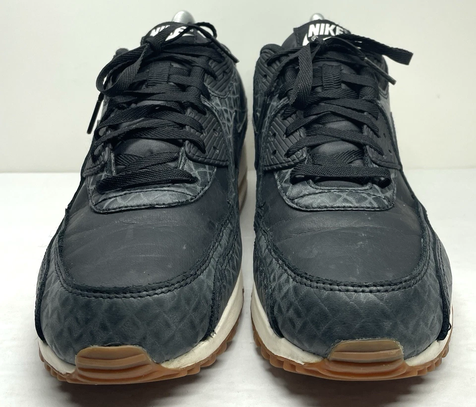 Nike Air Max 90 Sneakers Womens Shoes Sz 8.5 Black Reptile Snake Athleisure Y2K - Image 3 of 4