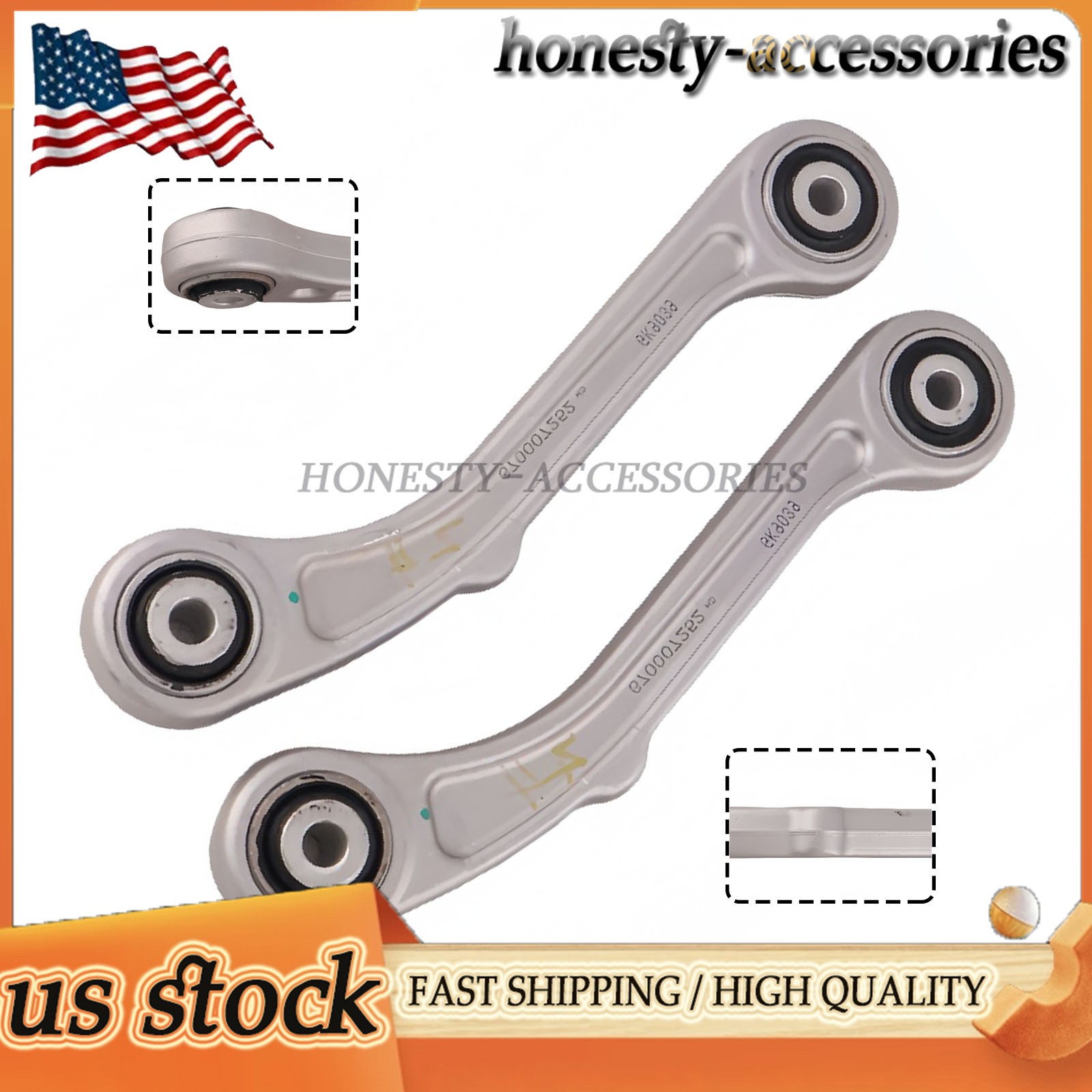 670007252 Fits Maserati Ghibli Quattroporte 14+ 2X Rear Upper/Lower Control Arms
