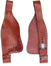 Premium Western Saddle Leather Fender Set Durable Adjustable Riding Gear Quality
