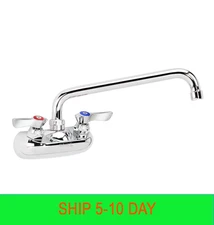 Krowne Silver Series 10-410L Wall Mount Kitchen Faucet with 4” Center Mount 10"