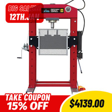 100 Ton Hydraulic Shop Press H-Frame Garage Floor Press Adjustable Working Table