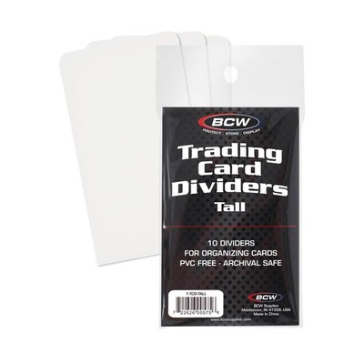 Tall Trading Card Dividers - 20 ct | Archival Quality, Write-On Index Tab, 3 ...