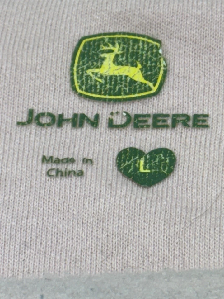 Woman’s John Deere Hoodie Sweatshirt Pink Size Large Fast Ship Great Condition - Image 3 of 4
