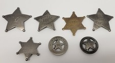 7 Metal Sheriff Badges for Kids Adults Branded Party Accessories