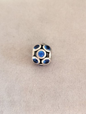 Echt Pandora Silber Blau Skurrile Lichter Durchbrochen Charm 791153NSB Nicht mehr im Handel erhältlich