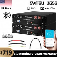 2PCS 5.12kWh 48V 100AH Server Rack LiFePO4 Lithium Battery V3 For Home Off-Grid