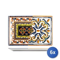 6X H&H Rechteckige Steinzeug-/Gres-Platte Positano, 30X20 Cm