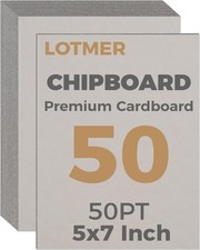 50 Sheets 5x7 Inch Chipboard 50PT 1.3mm Thick Cardboard for Crafts  Packaging