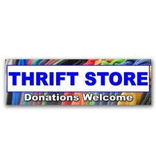 Thrift Store Vinyl Banner with Optional Sizes Made in the USA 