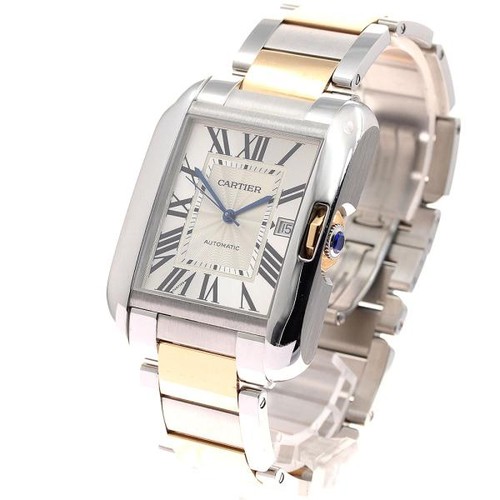 Cartier Tank Anglaise W5310006 36mm SS Silver Dial Automatic Watch #C2963