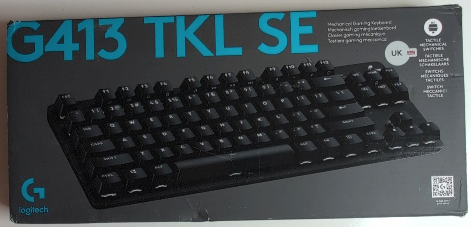 Logitech G413 TKL SE Compact Wired Mechanical Gaming Keyboard UK Layout Sealed
