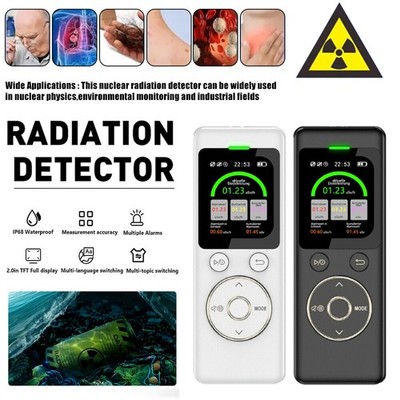 Waterproof Nuclear Radiation Meter 2.0'' TFT Display Beta Gamma Detector