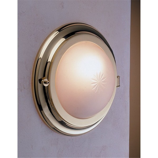 Runde Wandlampe Aus Messing Ø26Cm GläNzend G4 Wand Leuchte Badezimmer Flur-image