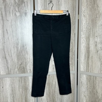 ATM Black Pants Women Size 4 Straight Leg Cuffed Preppy Trousers