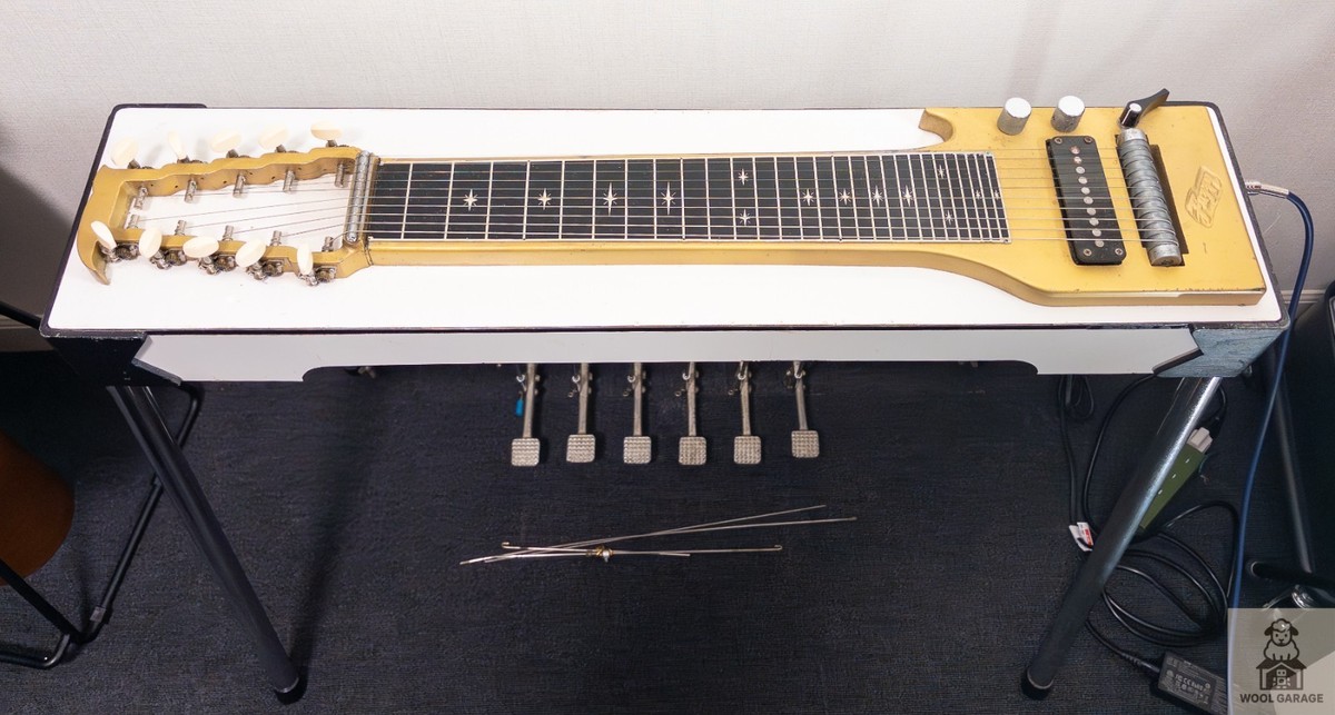 FUZZY 10 String Pedal Steel Guitar 6 Pedals w/ Hard Case Vintage