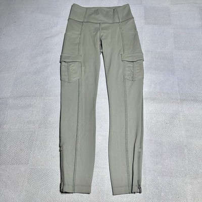 Lululemon Scenic Route 7/8 Tight Women s Size 2 Cargo Ankle Zip Athleisure
