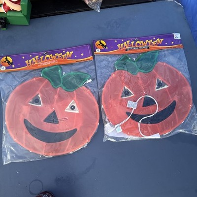 VTG Halloween Lot Of 2 Twinkle Mr Glow N. Pumpkin Lights Set NEW Jack-o -lantern