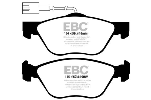 EBC PD08KF026 HIGH PERFORMANCE BRAKE KIT Front