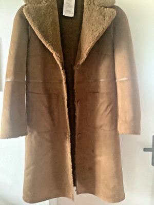 C'est Paris by C'est Tout Wendemantel Lammfellimitat, Größe 34, cognac 