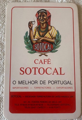 ⭕VTG, card pocket calendar 1987 CAFE SOTOCAL Portugal advertising