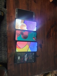 Lot Of 5 Cells For Parts 4 Samsung Phones And 1 Iphone Parts