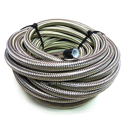 PTFE TEFLON  AN-8 8AN 10MM Edelstahl Geflecht Heizölschlauch 1/2 Meter