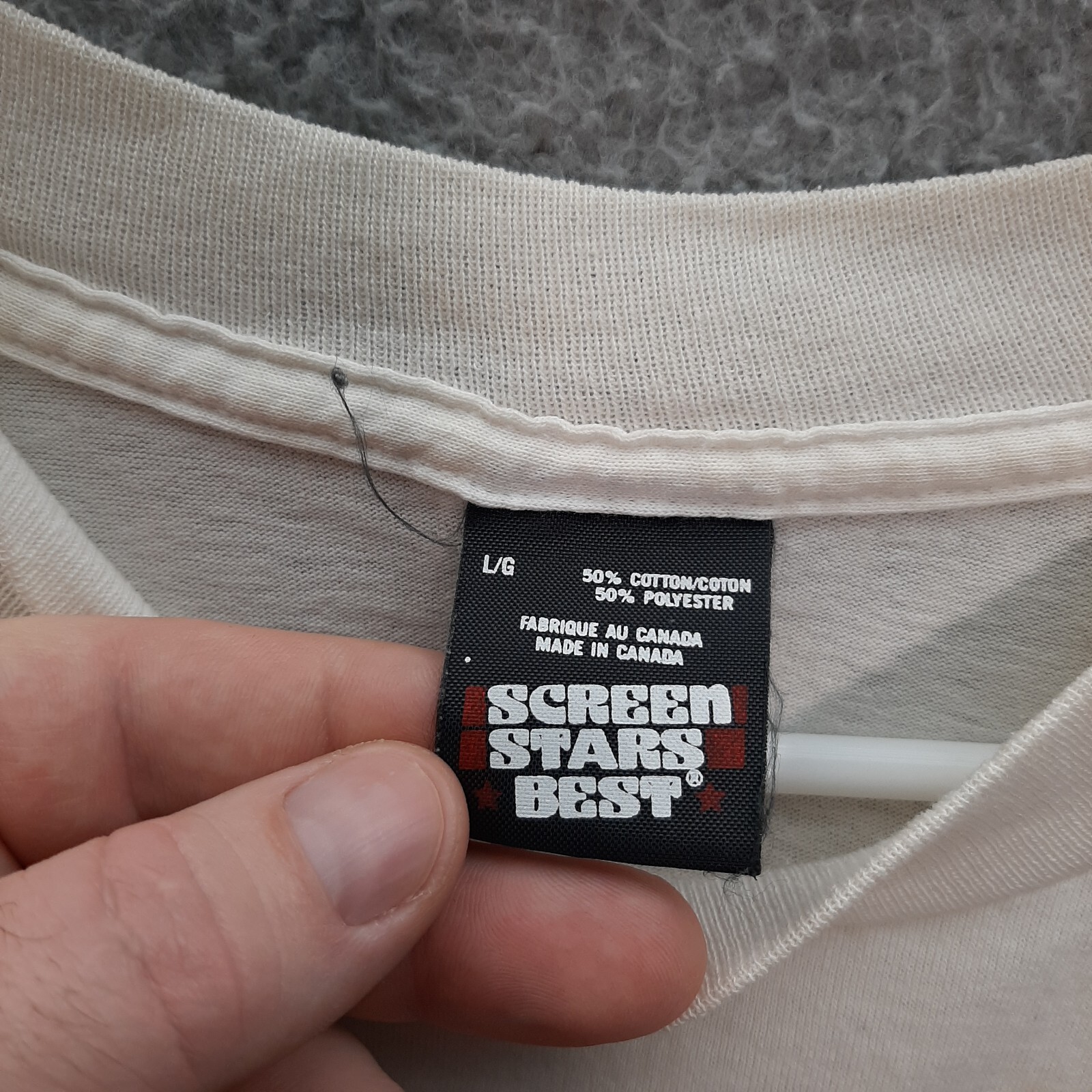 Vintage Screen Stars Best Shirt Adult Large White Ballantynes Cove Canada 1990s