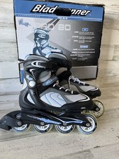 NICE Bladerunner PRO 80 W Womens 8 Inline Skates Silver Blue Roller Blades 80mm