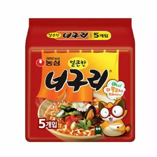 Nongshim Neoguri Spicy Hot Ramen Noodle Soup 5 Pcs Korean Food
