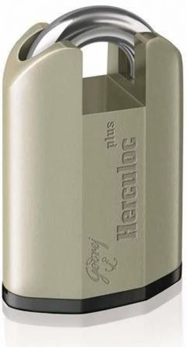 Godrej Herculoc Plus Satin Nickel Padlock with 4 Keys India's Most Secured Locks