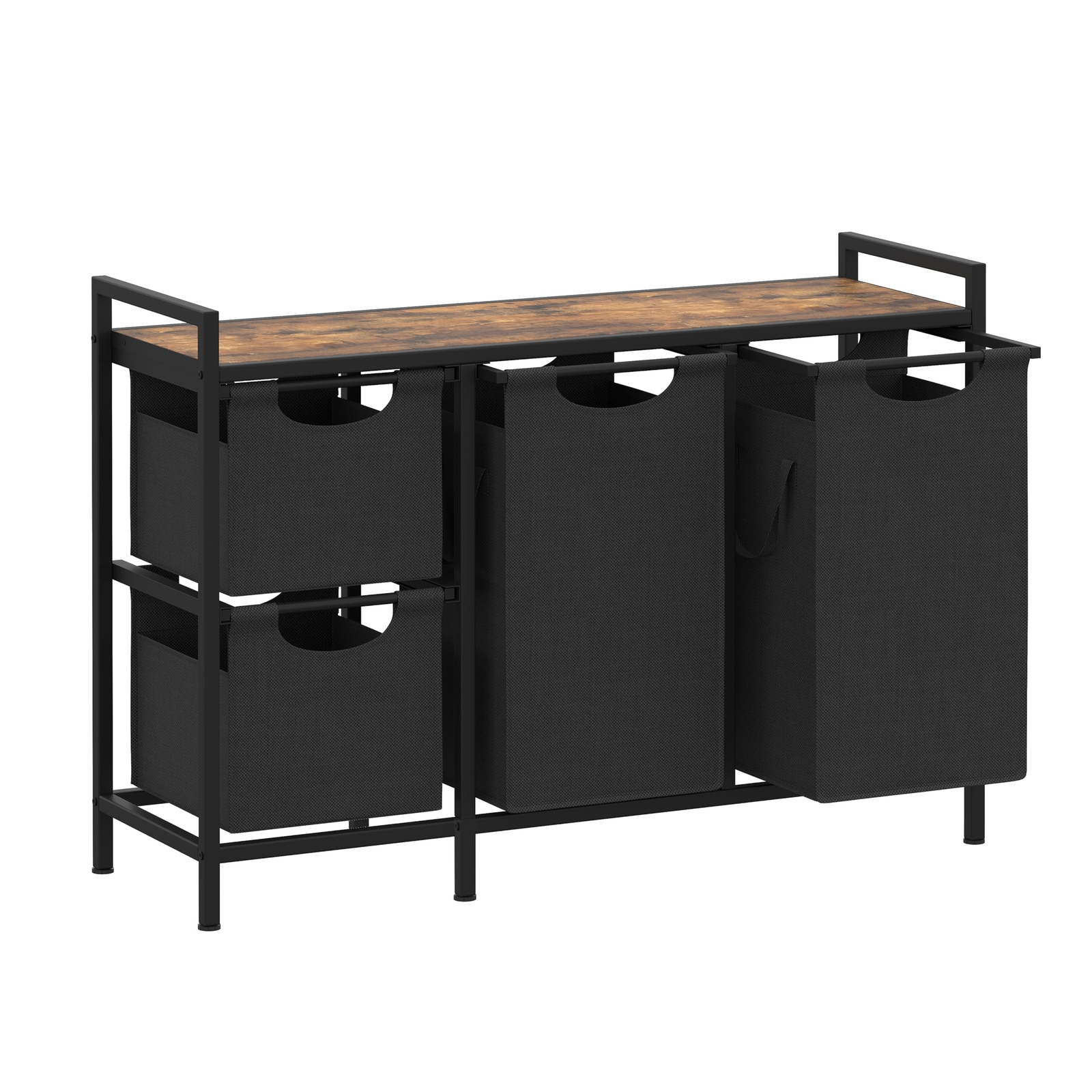 Laundry Hamper With Shelf Laundry Baske 3 Section Laundry Room Organization Laun-image