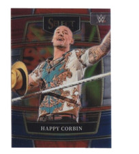 HAPPY BARON CORBIN  (RED BLUE PARALLEL)  2022 WWE Panini Select  CHROME CARD #51