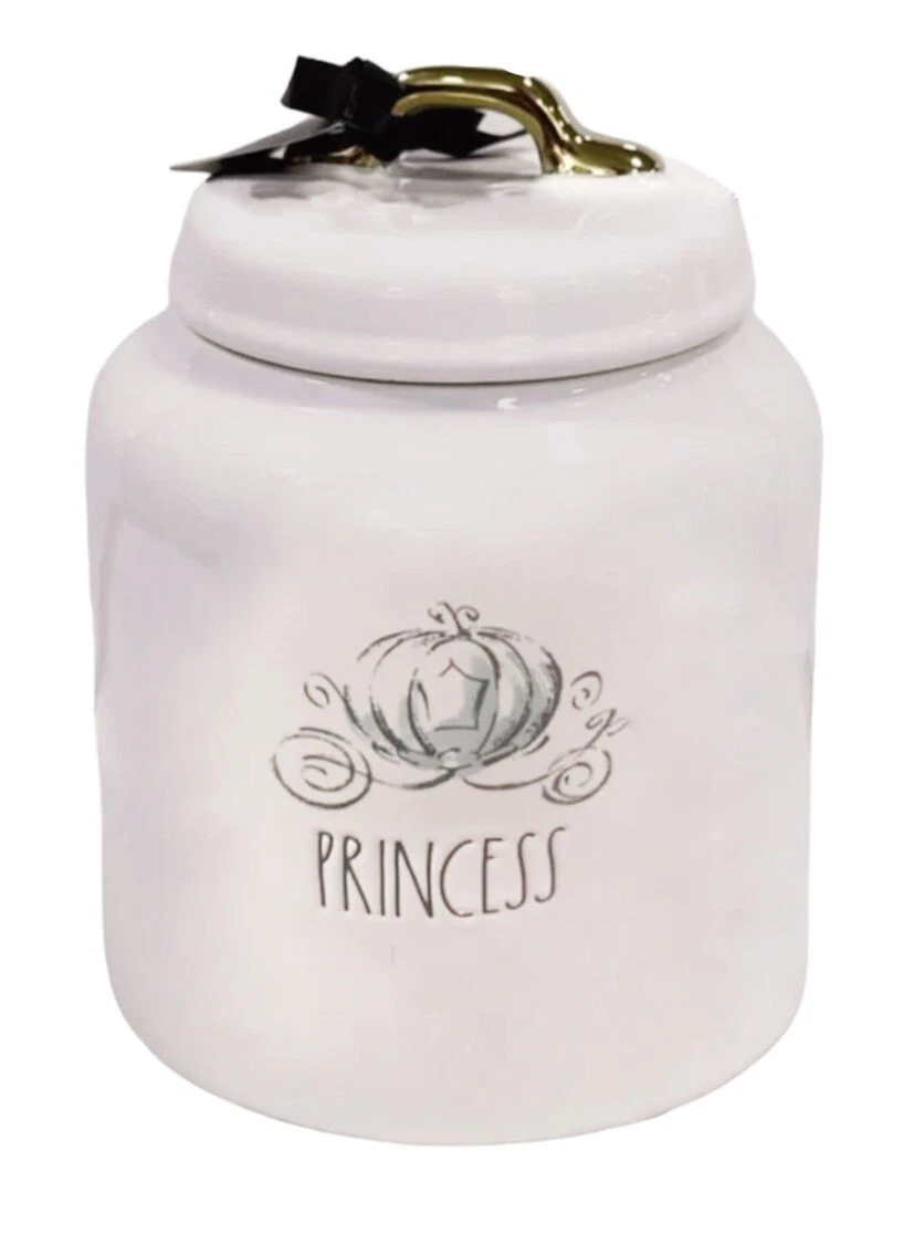 New Rae Dunn PRINCESS Disney Princess Cinderella's Carriage Cookie Jar Canister