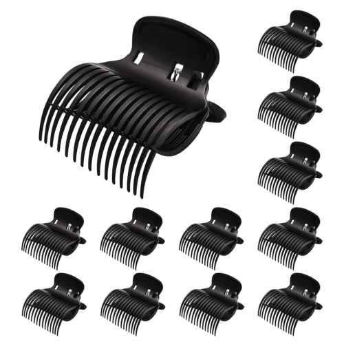 Hot Roller Clips - 12PCS Plastic Black Claw Clips for Small/Me/Large/Jumbo Hair - Picture 10 of 12