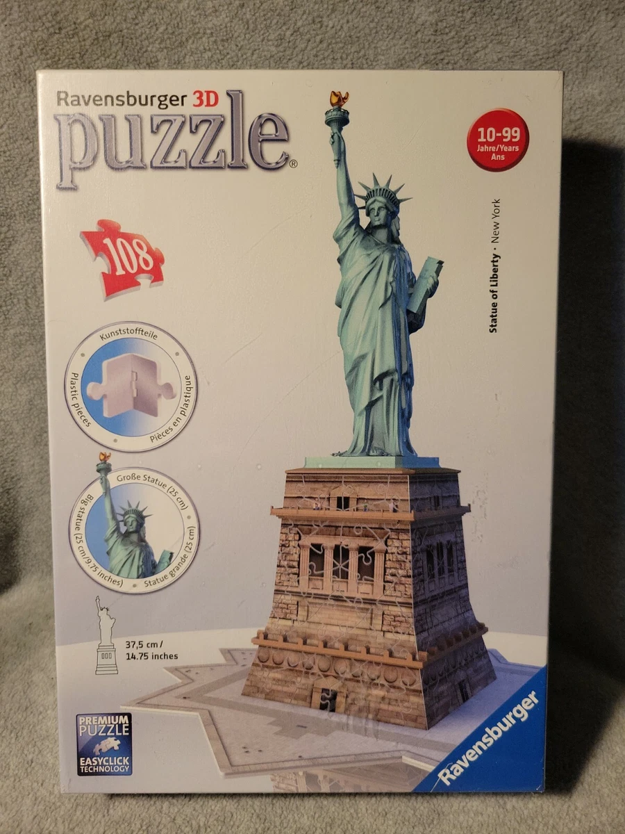 Todo tipo de máquina juego NEW 3D Ravensburger puzzle Statue of Liberty. 108 pieces Sealed Brand | eBay