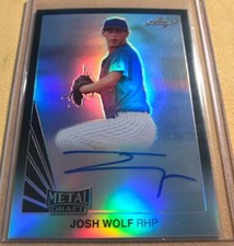2019 Leaf Metal Draft JOSH WOLF New York Mets 1990 Black Auto Autograph 14/15
